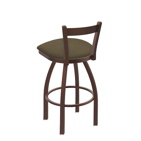 Holland Bar Stool Co 30" Low Back Swivel Bar Stool, Bronze Finish, Graph Cork Seat - 82130BZ017