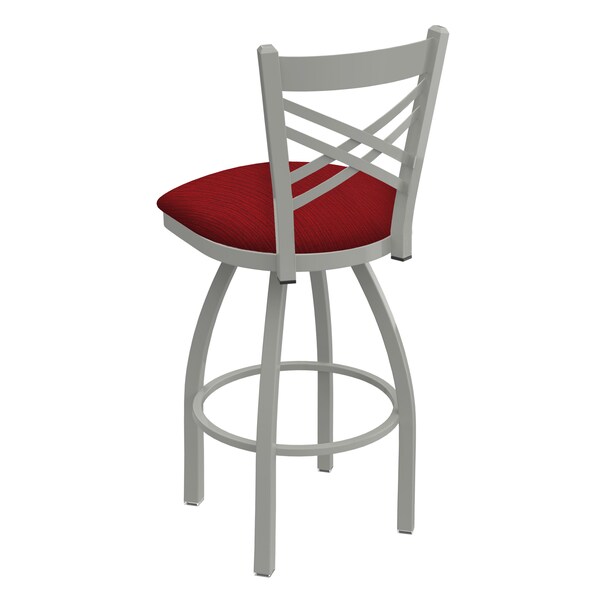 Holland Bar Stool Co 30" Swivel Bar Stool, Nickel Finish, Graph Ruby Seat - 82030AN016