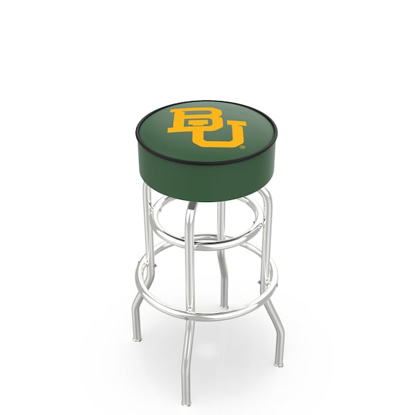 Holland Bar Stool Co 25" 4" Baylor Cushion Seat, Double-Ring Chrome Swivel Bar Stool - L7C125BAYLOR