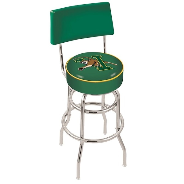 Holland Bar Stool Co 25" Chrome 2-Ring Vermont Swivel Bar Stool, Back - L7C425VERMNT