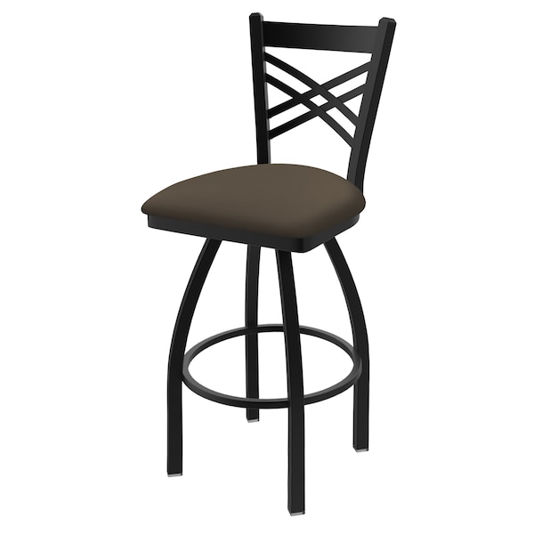 Holland Bar Stool Co 30" Swivel Bar Stool, Black Wrinkle, Canter Earth Seat - 82030BW006