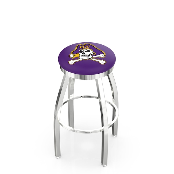 Holland Bar Stool Co 30" Chrome East Carolina Swivel Bar Stool, Accent Ring - L8C2C30ECAROL