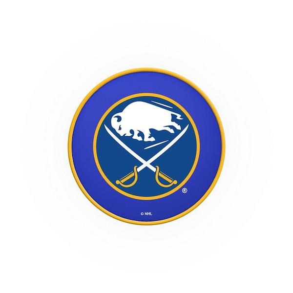 Holland Bar Stool Co 25" Buffalo Sabres Cushion Seat, 2-Ring Chrome Swivel Bar Stool - L7C125BUFSAB