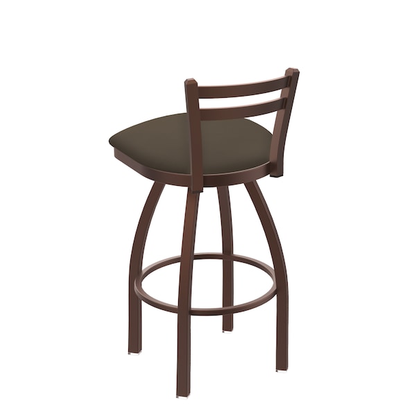 Holland Bar Stool Co 30" Low Back Swivel Bar Stool, Bronze Finish, Canter Earth Seat - 41130BZ006