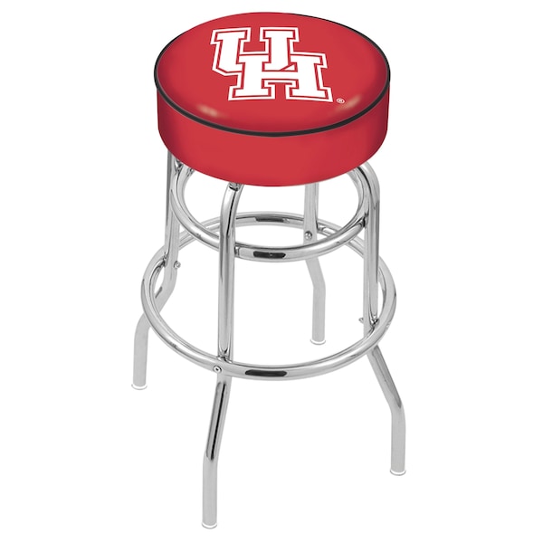 Holland Bar Stool Co 25" 4" Houston Cushion Seat, Double-Ring Chrome Swivel Bar Stool - L7C125HOUSTON