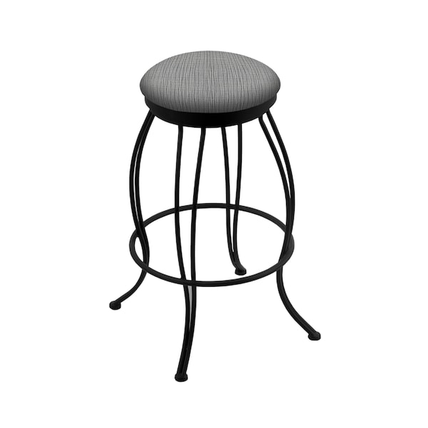 Holland Bar Stool Co 30" Swivel Bar Stool, Black Wrinkle, Graph Seat - 300030BW020