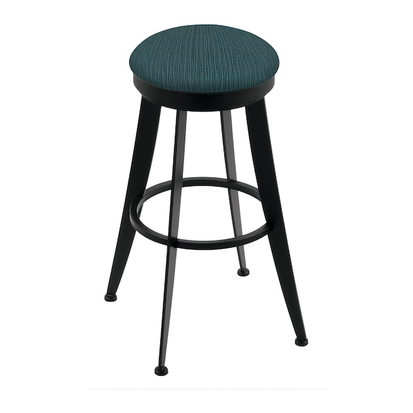Holland Bar Stool Co Laser 30" Swivel Bar Stool, Black Wrinkle, Graph Tidal Seat - 90030BW022