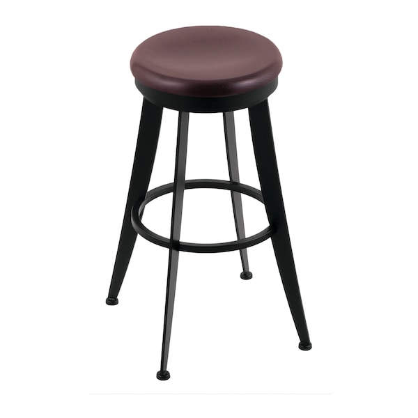 Holland Bar Stool Co Laser 30" Swivel Bar Stool, Black Wrinkle, Dark Cherry Oak Seat - 90030BWDCOAK