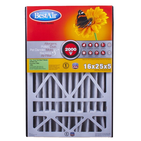 Bestair BestAir 16 in. W X 25 in. H X 5 in. D 11 MERV Pleated Air Filter 1 pk - AB1625-11R