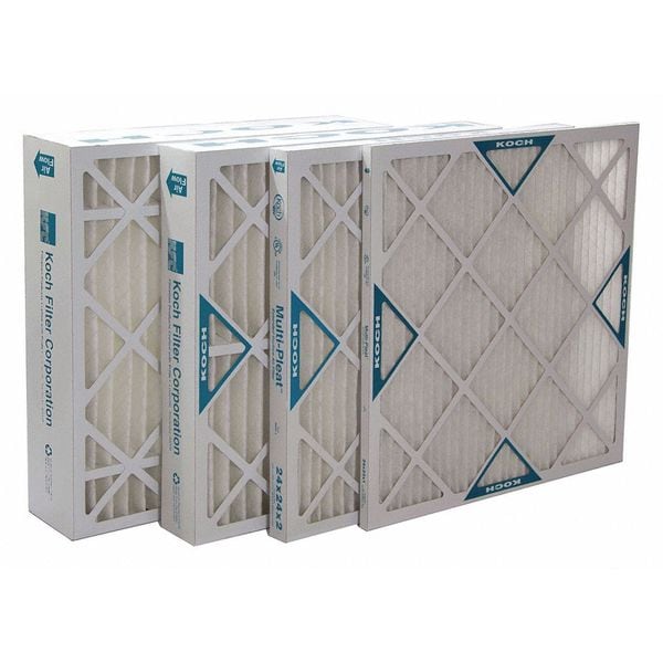 Koch Filter 16x25x2 Pleated Air Filter, High Capacity, Synthetic, MERV 13 - 102-714-017