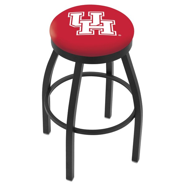 Holland Bar Stool Co 30" Blk Wrinkle Houston Swivel Bar Stool, Accent Ring - L8B2B30HOUSTON