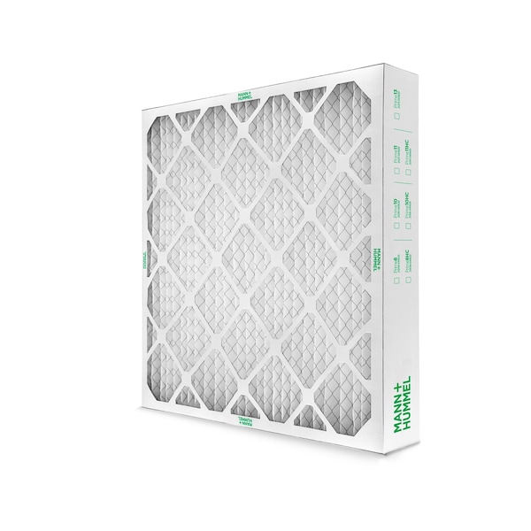 Mann+Hummel 20x25x4 Pleated Air Filter, Standard Capacity, Synthetic Fibers, MERV 8, 1.0-3.0 µm - 21208-042025