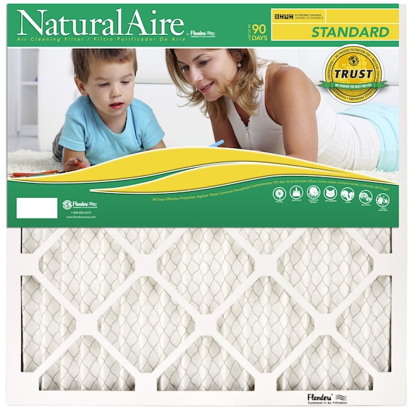 B & K 20x25x1 Pleated Air Filter, Synthetic, MERV 8 - 84858.012025