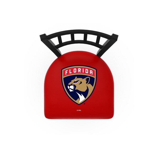 Holland Bar Stool Co 30" Blk Wrinkle Florida Panthers Swivel Bar Stool, Jailhouse Back - L01830FLAPAN
