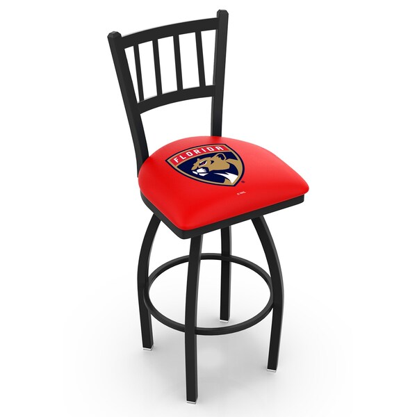 Holland Bar Stool Co 30" Blk Wrinkle Florida Panthers Swivel Bar Stool, Jailhouse Back - L01830FLAPAN