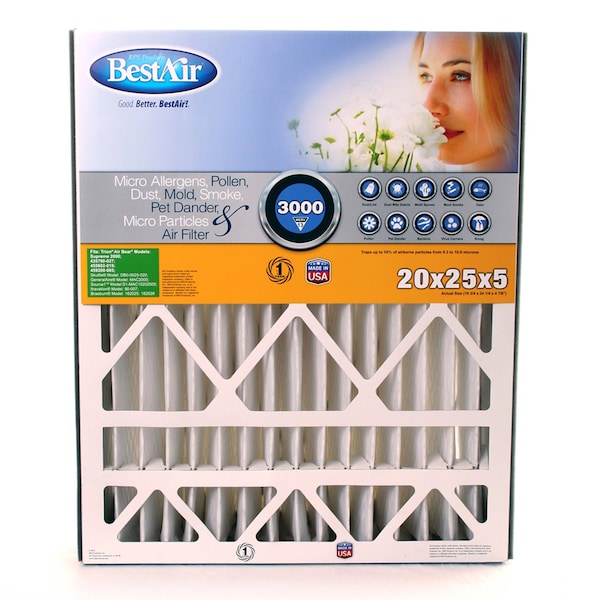 Bestair BestAir 20 in. W X 25 in. H X 5 in. D 13 MERV Pleated Air Filter 1 pk - AB2025-13R