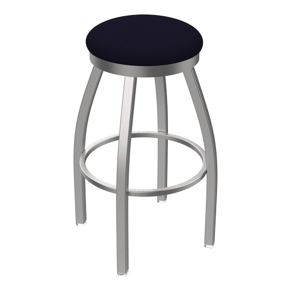 Holland Bar Stool Co OD802 Misha Stainless Steel 36 Swivel Outdoor Bar Stool with Breeze Sapphire Seat - OD80236SSOD001