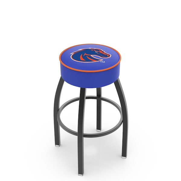 Holland Bar Stool Co 25" 4" Boise State Cushion Seat, Blk Wrinkle Base Swivel Bar Stool - L8B125BOISES