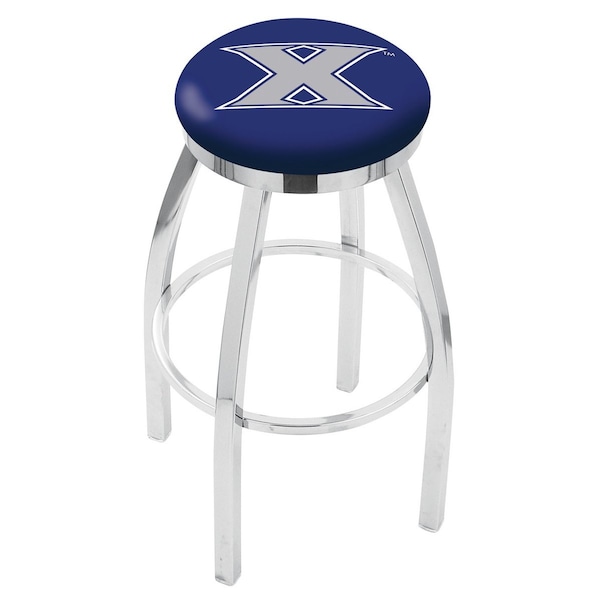 Holland Bar Stool Co 25" Chrome Xavier Swivel Bar Stool, Accent Ring - L8C2C25XAVIER