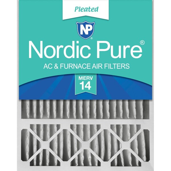 Nordic Pure 20x25x5 Pleated Air Filter, High Capacity, Electrostatically Charged Synthetic Media, MERV 14 - 20X25X5LXREDM14-1