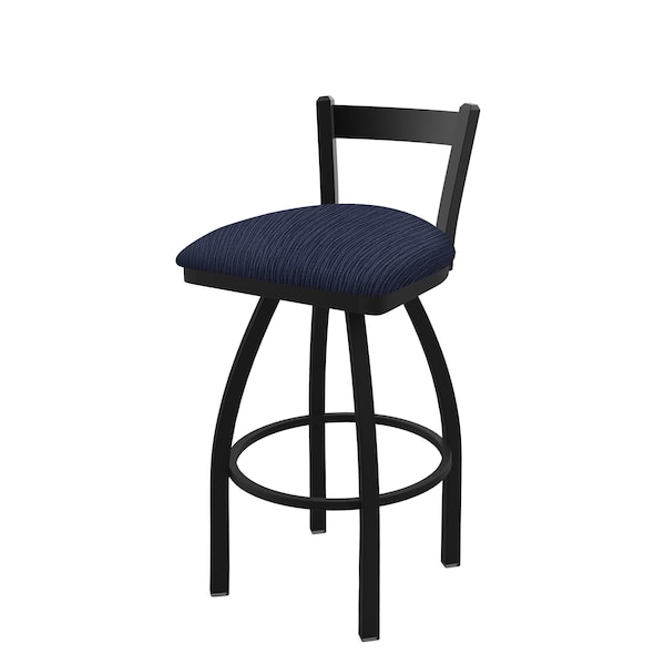 Holland Bar Stool Co 30" Low Back Swivel Bar Stool, Black Wrinkle, Graph Anchor Seat - 82130BW014
