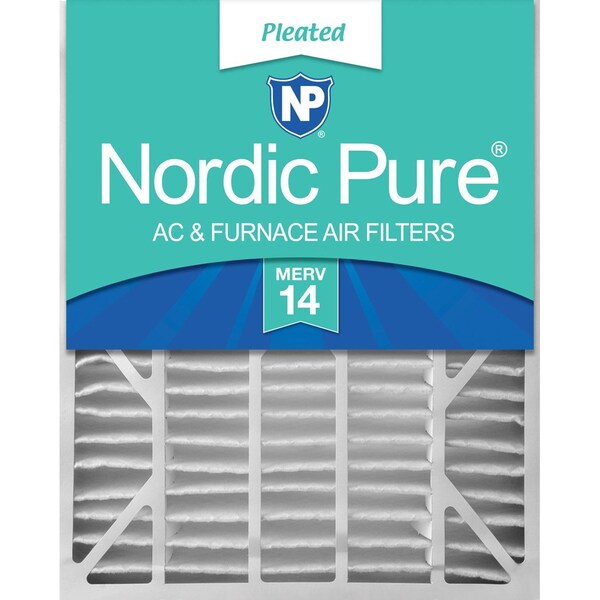 Nordic Pure 20x25x6 Pleated Air Filter, High Capacity, Electrostatically Charged Synthetic Media, MERV 14 - 20X25X6ASGM14-1