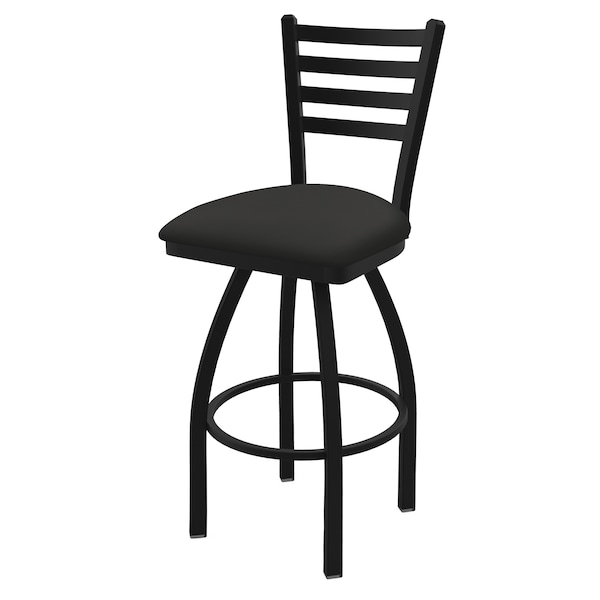 Holland Bar Stool Co 30" Swivel Bar Stool, Black Wrinkle, Canter Iron Seat - 41030BW008