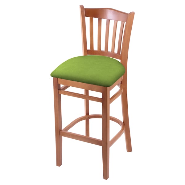 Holland Bar Stool Co 30" Bar Stool, Medium Finish, Canter Kiwi Green Seat - 312030MED009