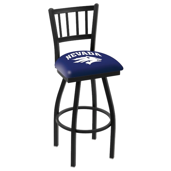 Holland Bar Stool Co 25" Blk Wrinkle Nevada Swivel Bar Stool, Jailhouse Back - L01825NEVAUN
