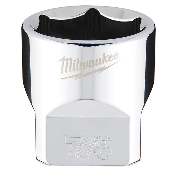 Milwaukee Tool 3/8 in. Drive 7/8 in. SAE 6-Point Socket with FOUR FLAT Sides - 45-34-9070
