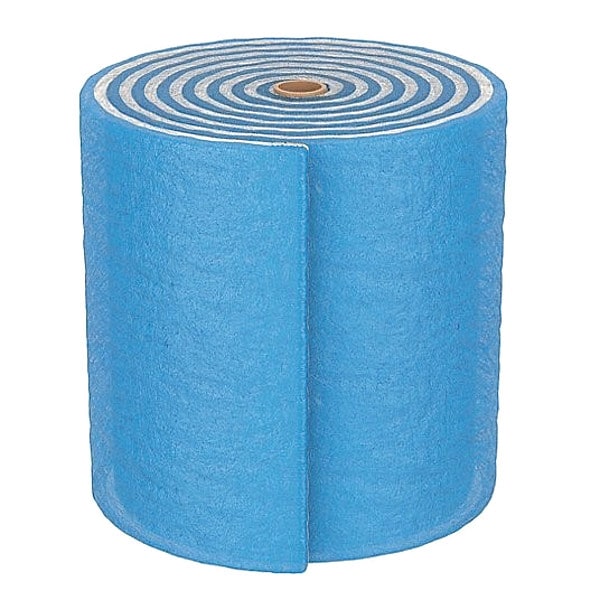 Zoro Select 24 in x 90 ft x 1 in Polyester Air Filter Roll, MERV 7, Blue/White (Formerly Air Handler) - 4WZ69