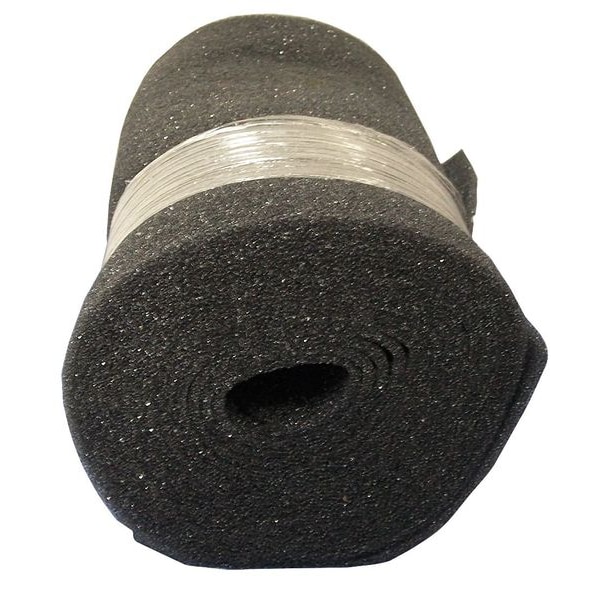 Zoro Select 24 in x 10 ft x 1 in Foam Air Filter Roll, Less Than 5 MERV, Black (Formerly Air Handler) - 5C444