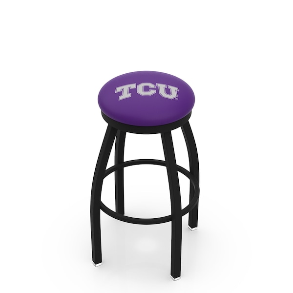 Holland Bar Stool Co 30" Blk Wrinkle TCU Swivel Bar Stool, Accent Ring - L8B2B30TEXCHR