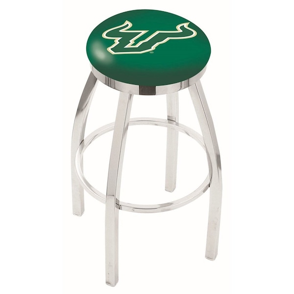 Holland Bar Stool Co 30" Chrome South Florida Swivel Bar Stool, Accent Ring - L8C2C30SOUFLA