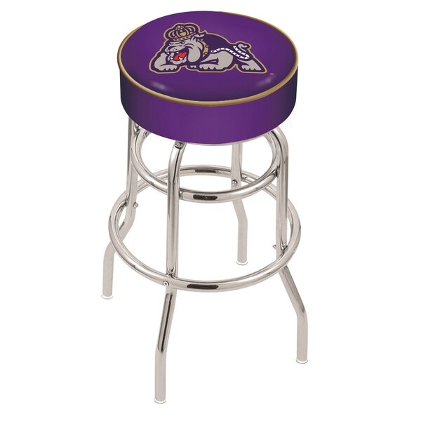 Holland Bar Stool Co 30" James Madison Cushion Seat, 2-Ring Chrome Swivel Bar Stool - L7C130JMSMAD