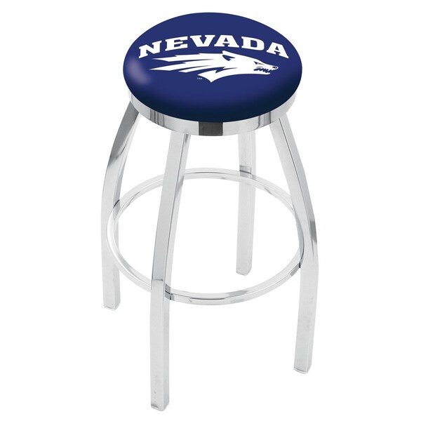 Holland Bar Stool Co 30" Chrome Nevada Swivel Bar Stool, Accent Ring - L8C2C30NEVAUN