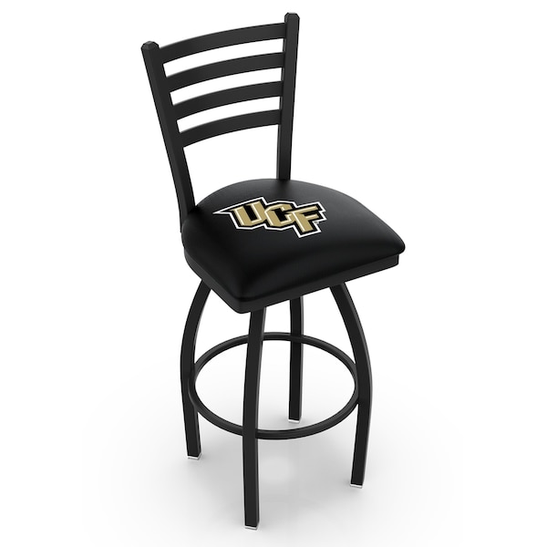 Holland Bar Stool Co 25" Blk Wrinkle Central Florida Swivel Bar Stool, Ladder Back - L01425CENFLA
