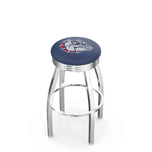 Holland Bar Stool Co 30" Chrome Gonzaga Swivel Bar Stool, Accent Ring - L8C3C30GONZGA