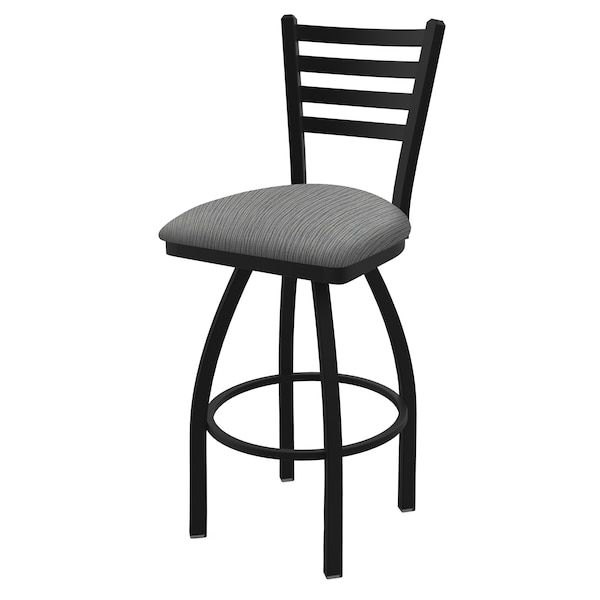 Holland Bar Stool Co 30" Swivel Bar Stool, Black Wrinkle, Graph Seat - 41030BW020