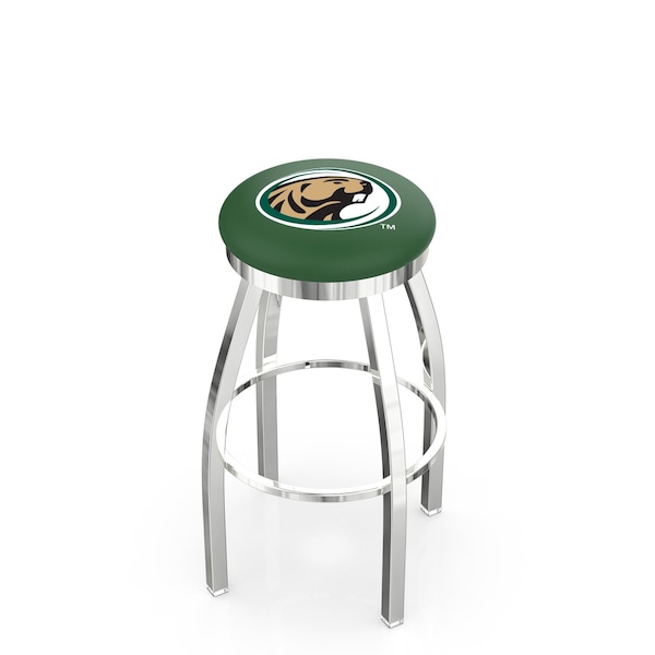 Holland Bar Stool Co 25" Chrome Bemidji State Swivel Bar Stool, Accent Ring - L8C2C25BMIJST