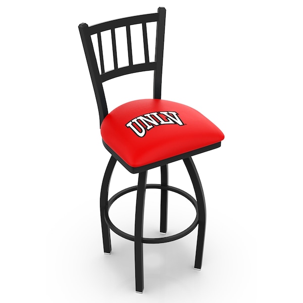 Holland Bar Stool Co 30" Blk Wrinkle UNLV Swivel Bar Stool, Jailhouse Back - L01830UNEVLV