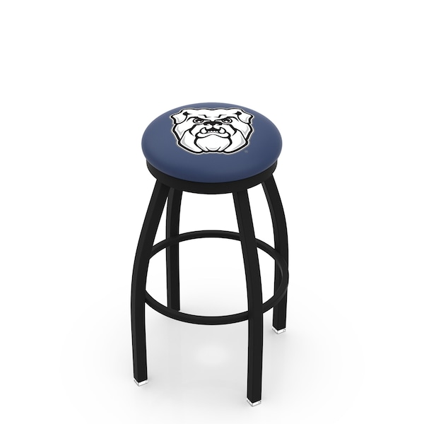 Holland Bar Stool Co 25" Blk Wrinkle Butler Swivel Bar Stool, Accent Ring - L8B2B25BUTLER