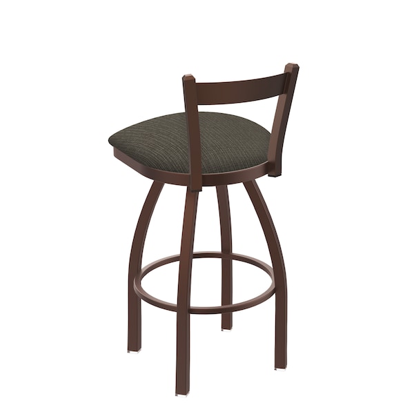 Holland Bar Stool Co 30" Low Back Swivel Bar Stool, Bronze Finish, Graph Chalice Seat - 82130BZ019