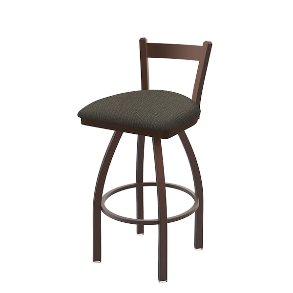 Holland Bar Stool Co 30" Low Back Swivel Bar Stool, Bronze Finish, Graph Chalice Seat - 82130BZ019