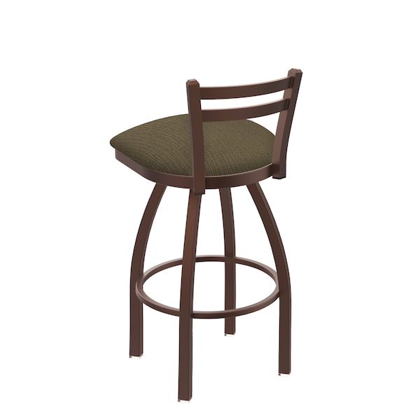 Holland Bar Stool Co 30" Low Back Swivel Bar Stool, Bronze Finish, Graph Cork Seat - 41130BZ017