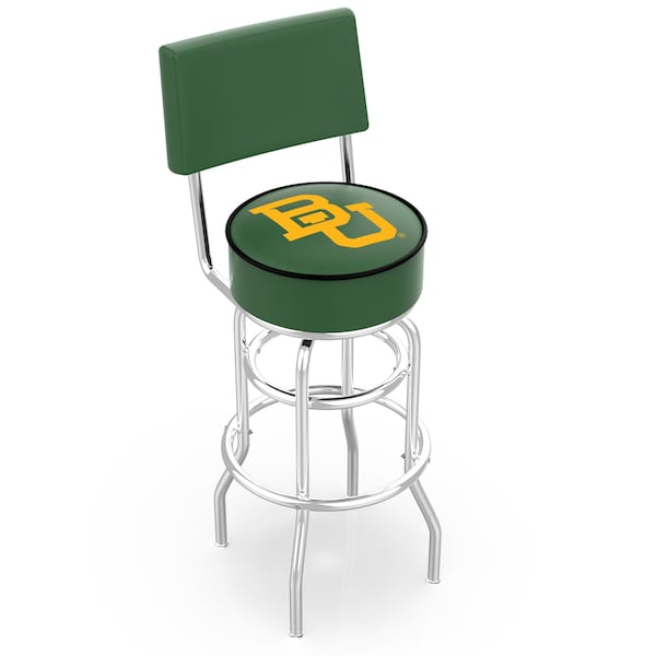 Holland Bar Stool Co 30" Chrome 2-Ring Baylor Swivel Bar Stool, Back - L7C430BAYLOR