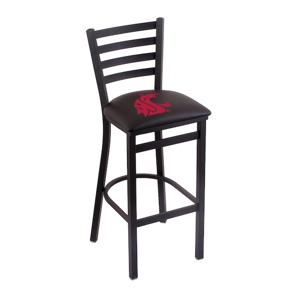Holland Bar Stool Co 30" Blk Wrinkle Washington State Stationary Bar Stool, Ladder Back - L00430WASHST
