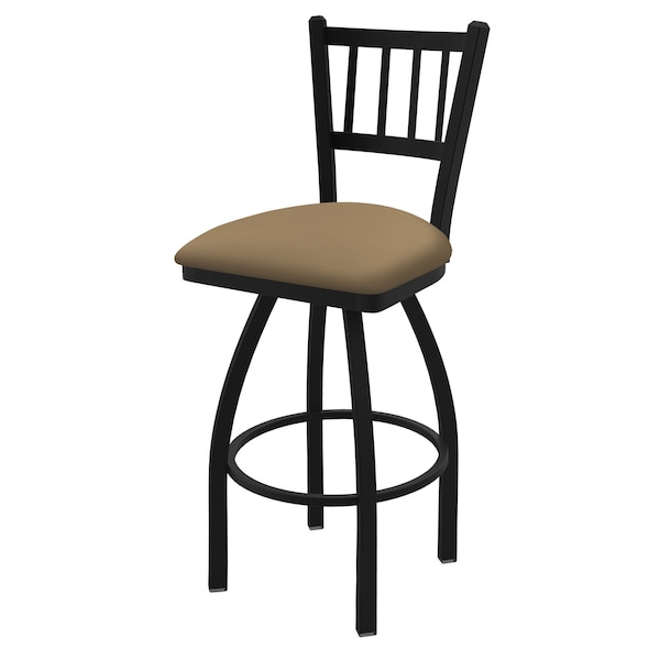 Holland Bar Stool Co 30" Swivel Bar Stool, Black Wrinkle, Canter Sand Seat - 81030BW013