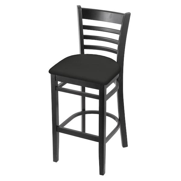 Holland Bar Stool Co 30" Bar Stool, Black Finish, Canter Iron Seat - 314030BLK008