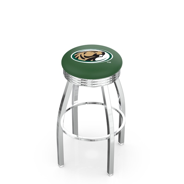 Holland Bar Stool Co 25" Chrome Bemidji State Swivel Bar Stool, Accent Ring - L8C3C25BMIJST